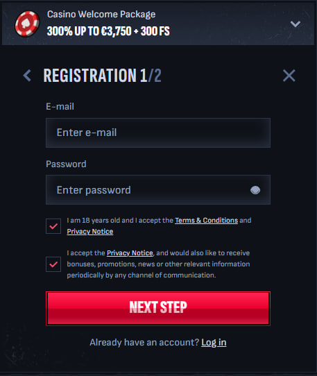 mafia casino registration